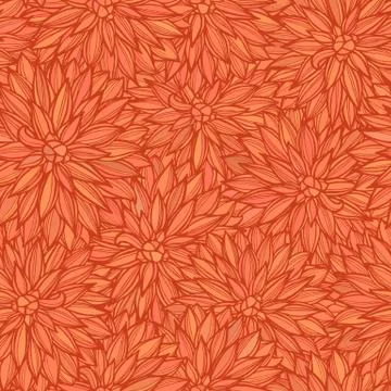 Seamless pattern with flowers Dahlia Illustrazione stock