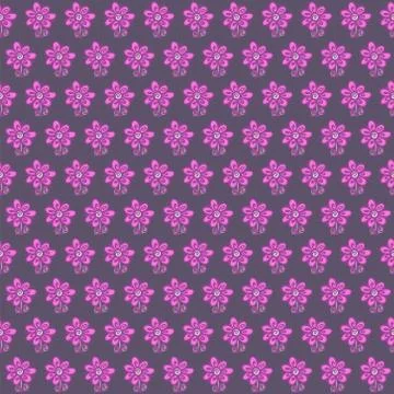 Seamless pattern with flowers on gray background Stock Illustration