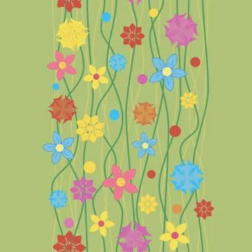 Seamless pattern flowers. Stock Illustration