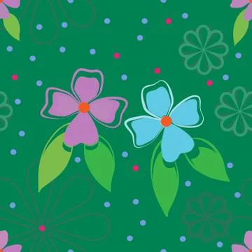 Seamless pattern with flowers Stock Illustration