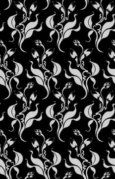 Seamless Pattern With Flowers Stock Illustration