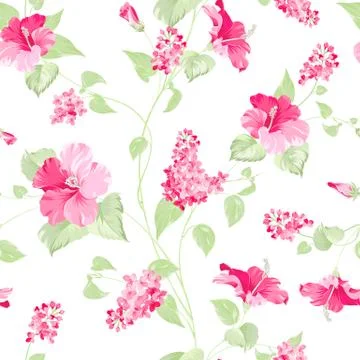 Seamless pattern of flowers Stock Illustration