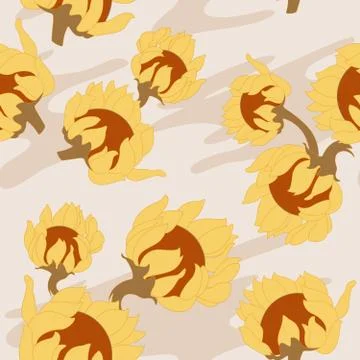 Seamless pattern with flowers Stock Illustration