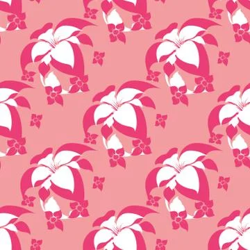 Seamless pattern with  flowers Stock Illustration