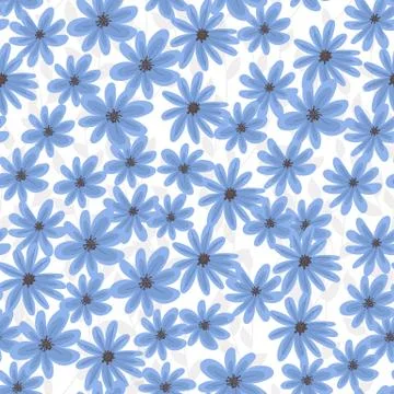 Seamless pattern with flowers Stock Illustration