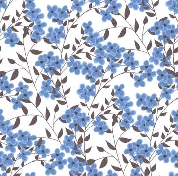 Seamless pattern with flowers Stock Illustration