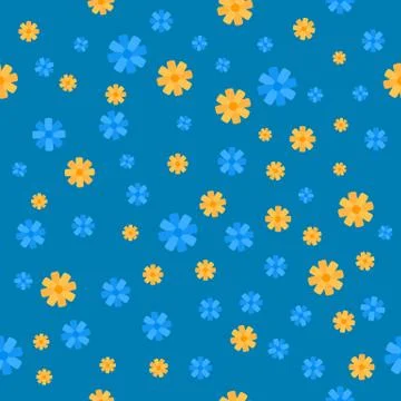 Seamless Pattern Flowers Stock Illustration