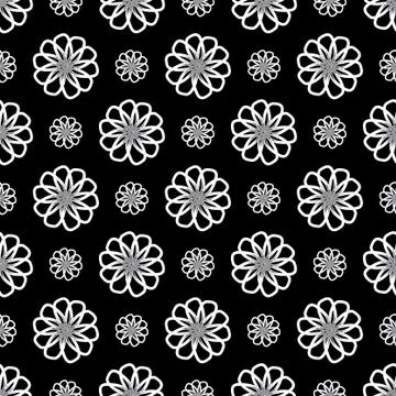 Seamless pattern with flowers Stock Illustration