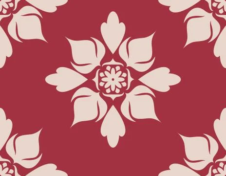 Seamless pattern with flowers Stock Illustration