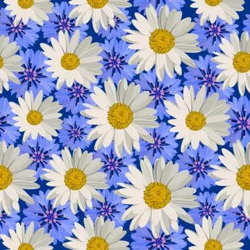 Seamless pattern flowers Stock Illustration