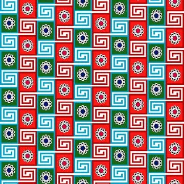 Seamless pattern with flowers Illustrazione stock