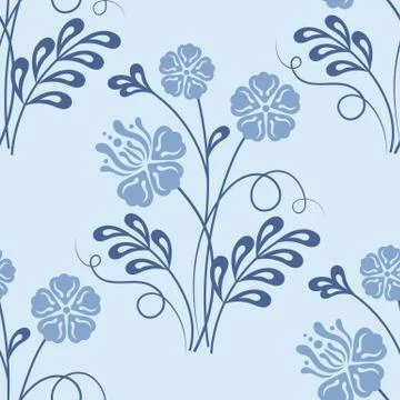 Seamless pattern with flowers Stock Illustration