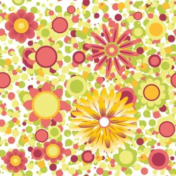 Seamless pattern with flowers Stock Illustration