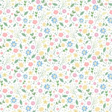 Seamless pattern with flowers Illustrazione stock