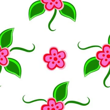 Seamless pattern of flowers. Stock Illustration