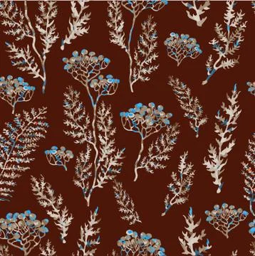 Seamless pattern with flowers Stock Illustration