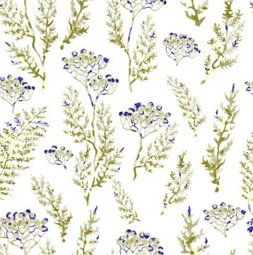 Seamless pattern with flowers Stock Illustration