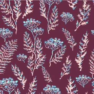 Seamless pattern with flowers Stock Illustration