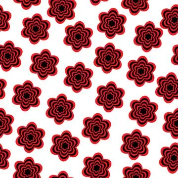 Seamless pattern with flowers Stock Illustration