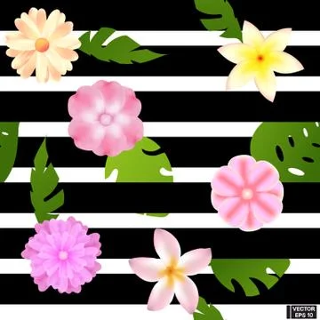 Seamless pattern with flowers Stockillustratie