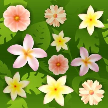 Seamless pattern with flowers 库存插图