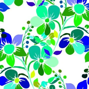 Seamless pattern with flowers, for invitations, cards, scrapbooking, print Stock Illustration