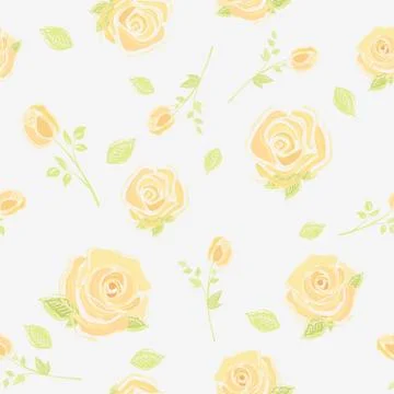 Seamless pattern of flowers on a light and dark background. Wallpaper with br Stock Illustration