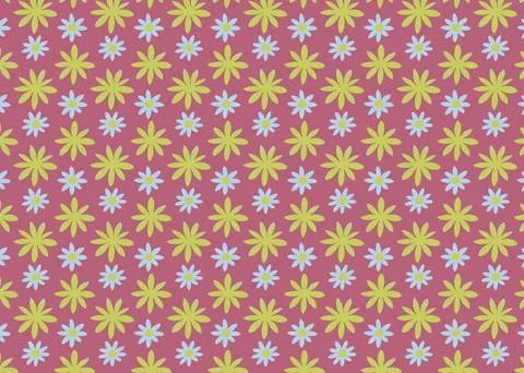 Seamless pattern with flowers on a pink background. Vector illustration. Stock-Illustration