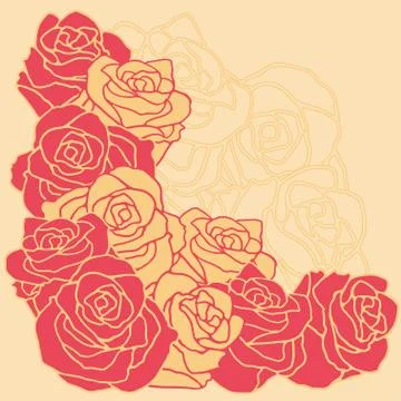 Seamless pattern with flowers roses Stock Illustration