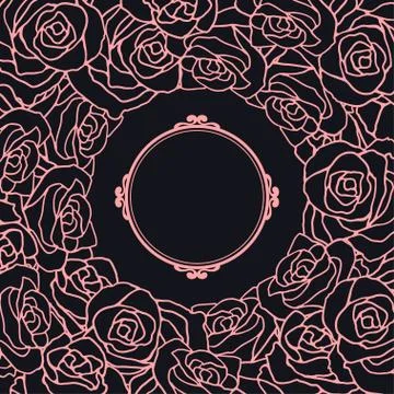 Seamless pattern with flowers roses Stock Illustration