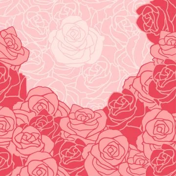 Seamless pattern with flowers roses Illustrazione stock