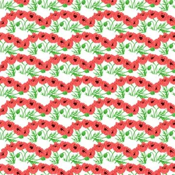 Seamless pattern flowers. The seamless background provided serene and tranquil Ilustração Stock