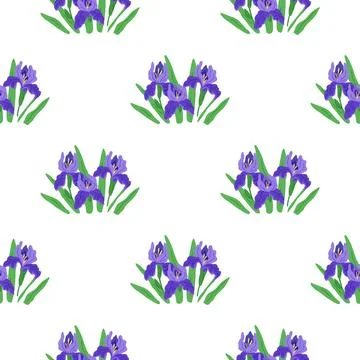 Seamless pattern flowers. The seamless background provided serene and tranquil Ilustração Stock