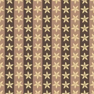 Seamless pattern flowers in vanilla. Stock Illustration