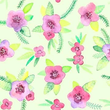 Seamless pattern with flowers in vector. イラスト素材