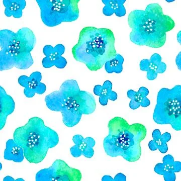 Seamless pattern with flowers in vector. Stock Illustration
