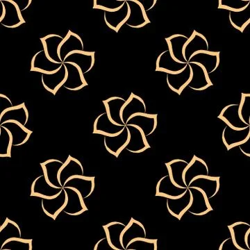 Seamless pattern from flowers. Vector illustration of a seamless background o Stock Illustration