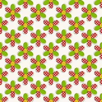 Seamless pattern with flowers. Vector illustration. Illustrazione stock