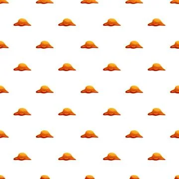 Seamless pattern with flowing amber caramel blobs Stock Illustration