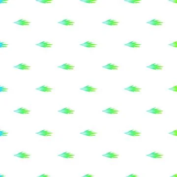 Seamless pattern with flowing green and blue watercolor splashes Stock Illustration