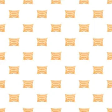 Seamless pattern with flowing orange beige curtain textile Stock Illustration