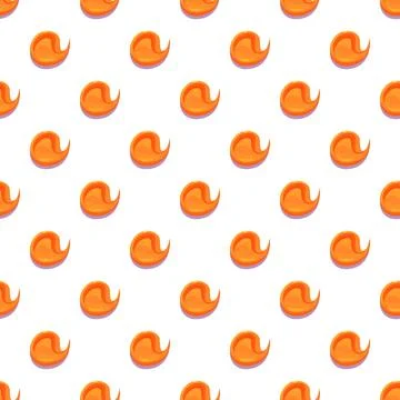 Seamless pattern with flowing orange liquid drops Illustrazione stock