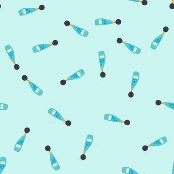 Seamless pattern flute noise level meter cartoon vector Stock Illustration