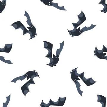 Seamless pattern with flying bats for halloween wrapping paper Illustrazione stock