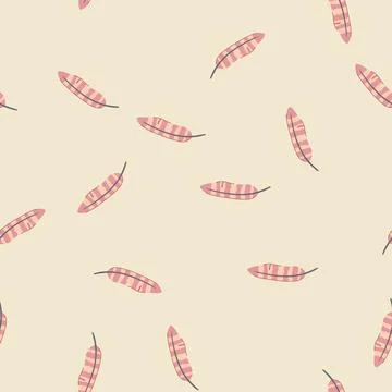 Seamless pattern flying feather exotic bird cartoon vector 库存插图
