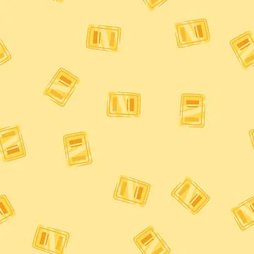 Seamless pattern flying gold bar cartoon vector Stock Illustration
