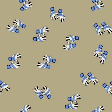 Seamless pattern foam goalkeeper gloves cartoon vector Stock Illustration