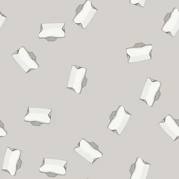 Seamless pattern foam pillow orthopedic cartoon vector Stock Illustration