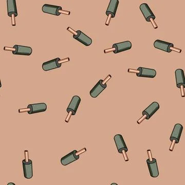 Seamless pattern foam pipe insulation cartoon vector Stock Illustration