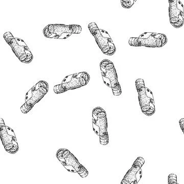 Seamless pattern focus binoculars sketch hand drawn Stock Illustration